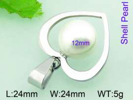 SS Shell Pearl Pendant