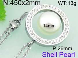 Stainless Steel Stone & Crystal Pendant