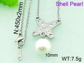 SS Shell Pearl Pendant