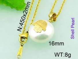 SS Shell Pearl Pendant
