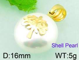 SS Shell Pearl Pendant