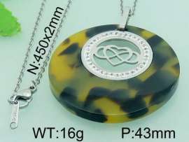 Stainless Steel Stone & Crystal Pendant