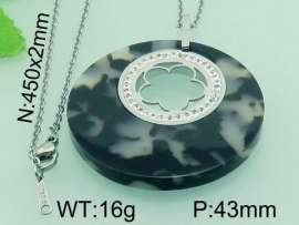 Stainless Steel Stone & Crystal Pendant
