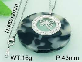 Stainless Steel Stone & Crystal Pendant