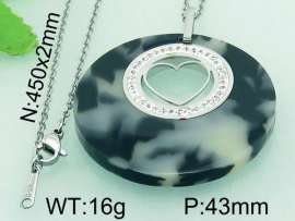 Stainless Steel Stone & Crystal Pendant