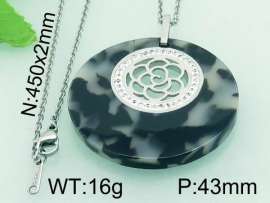 Stainless Steel Stone & Crystal Pendant