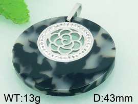 Stainless Steel Stone & Crystal Pendant