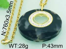 Stainless Steel Stone & Crystal Pendant