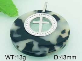 Stainless Steel Stone & Crystal Pendant