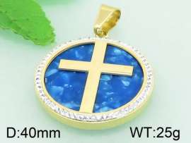 Stainless Steel Stone & Crystal Pendant