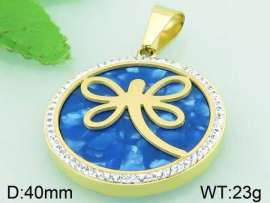 Stainless Steel Stone & Crystal Pendant