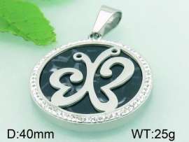 Stainless Steel Stone & Crystal Pendant