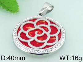Stainless Steel Stone & Crystal Pendant