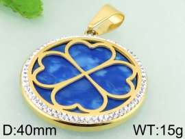 Stainless Steel Stone & Crystal Pendant