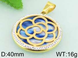 Stainless Steel Stone & Crystal Pendant