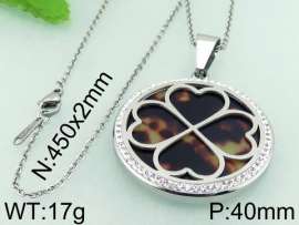 Stainless Steel Stone & Crystal Pendant