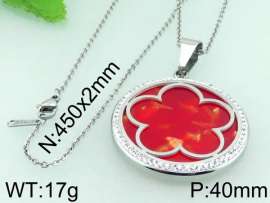 Stainless Steel Stone & Crystal Pendant