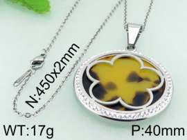 Stainless Steel Stone & Crystal Pendant