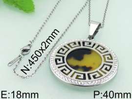 Stainless Steel Stone & Crystal Pendant