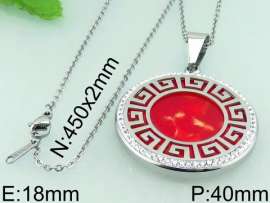 Stainless Steel Stone & Crystal Pendant