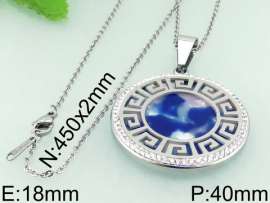 Stainless Steel Stone & Crystal Pendant