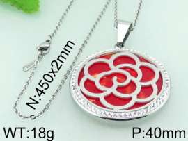 Stainless Steel Stone & Crystal Pendant