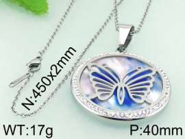 Stainless Steel Stone & Crystal Pendant