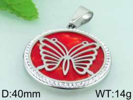Stainless Steel Stone & Crystal Pendant