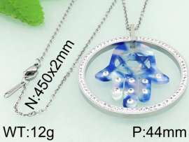 Stainless Steel Stone & Crystal Pendant