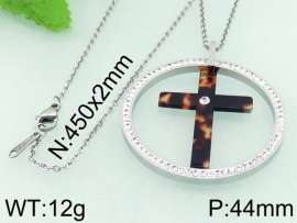 Stainless Steel Stone & Crystal Pendant