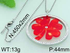 Stainless Steel Stone & Crystal Pendant