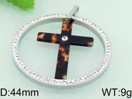 Stainless Steel Stone & Crystal Pendant