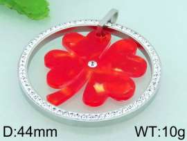 Stainless Steel Stone & Crystal Pendant