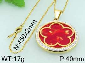 Stainless Steel Stone & Crystal Pendant