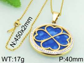 Stainless Steel Stone & Crystal Pendant