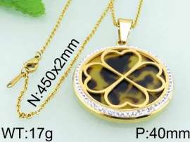 Stainless Steel Stone & Crystal Pendant