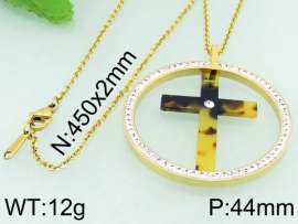 Stainless Steel Stone & Crystal Pendant