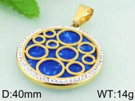 Stainless Steel Stone & Crystal Pendant