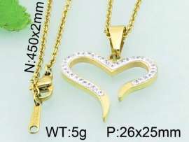 Stainless Steel Stone & Crystal Pendant