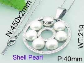SS Shell Pearl Pendant