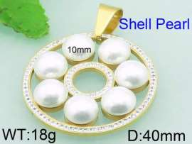 SS Shell Pearl Pendant