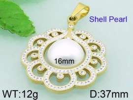 SS Shell Pearl Pendant