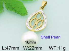 SS Shell Pearl Pendant