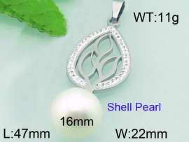 SS Shell Pearl Pendant