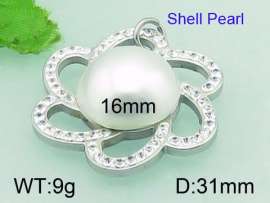 SS Shell Pearl Pendant
