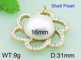 SS Shell Pearl Pendant