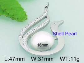 SS Shell Pearl Pendant
