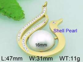 SS Shell Pearl Pendant