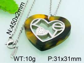 Stainless Steel Stone & Crystal Pendant