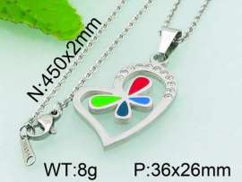 Stainless Steel Stone & Crystal Pendant